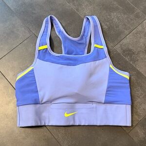 Nike Lavender and Neon Yellow Sports Bra